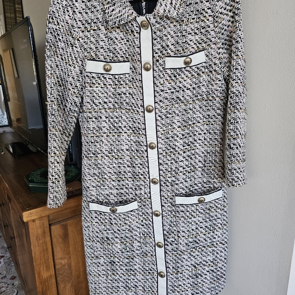 MAJE Renatola Tweed Shirt Dress (Pre-loved) - Picture 9 of 15